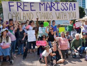 A solidarity demonstration for Marissa Alexander in the Bay Area