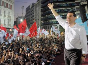 SYRIZA leader Alexis Tsipras speaks in Athens right before the election