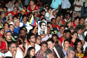 Rally for Venezuelan president Nicholas Maduro along with Evo Morales and Daniel Ortega