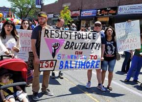 Speaking out against police violence at Queens Pride