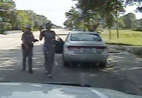 The police dash cam view of the arrest of Sandra Bland