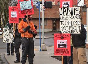 Picketing at the Janus Youth Programs called by the Industrial Workers of the World in 2011