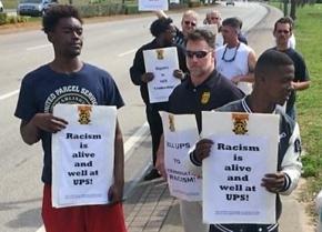 UPS workers in Riviera Beach, Florida, protest racism in the workplace