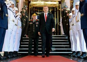 Turkey's President Recep Tayyip Erdoğan attends meetings in Istanbul after the unsuccessful coup