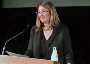 Author and activist Naomi Klein speaks to a packed house at the Lincoln Theatre in Washington D.C.