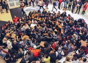 Occupying Baker University Center over the demand to make Ohio University a sanctuary campus