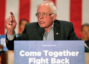 Bernie Sanders speaks on the Democratic Party's "Come Together, Fight Back" tour