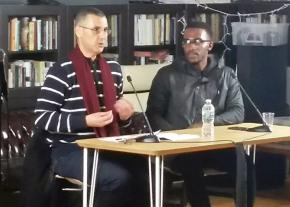 BDS co-founder Omar Barghouti (left) and Black liberation activist Nyle Fort