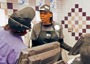 McDonald's workers on the job in Milwaukee