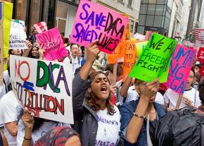 New Yorkers protest in support of DACA outside Trump Tower