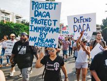 Protesters take to the streets of Los Angeles in defense of DACA and immigrant rights