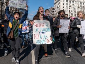 Students take to the streets of Washington, D.C., during the national school walkout against gun violence