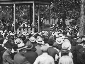 Eugene V. Debs gives his antiwar speech in Canton, Ohio