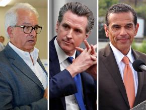 Left to right: California gubernatorial candidates John Cox, Gavin Newsom and Antonio Villaraigosa