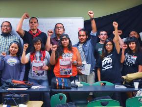 Indigenous activists stand in solidarity at the Third Annual Native Liberation Conference
