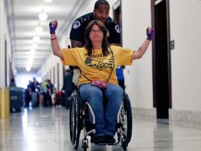 Protesters take direct action on Capitol Hill against the Republicans' agenda
