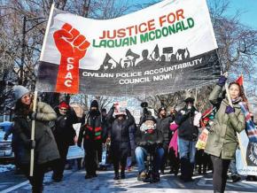 Marching for justice for Laquan McDonald in Chicago