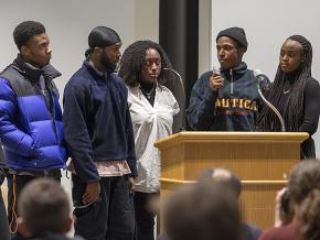 Students speak out against a racist assault at Syracuse University