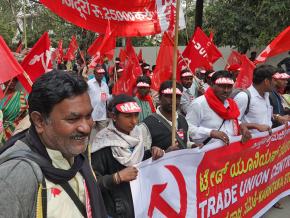 On the march in New Delhi against the assault on the Indian working class